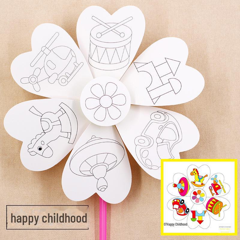 Children's Windmill Art Kit: DIY Painting & Coloring Educational Toy