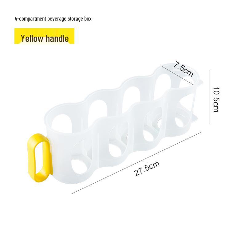 Clear Multi-Grid Portable Refrigerator Can Organizer for Beverages