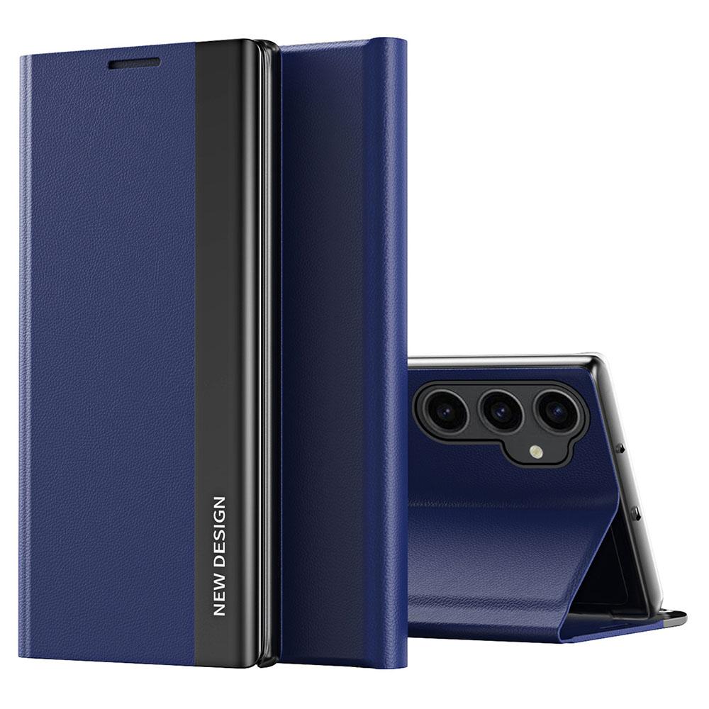 For Samsung Galaxy S23 FE PU Leather+PC Electroplating Phone Cover Drop Protection Stand Case