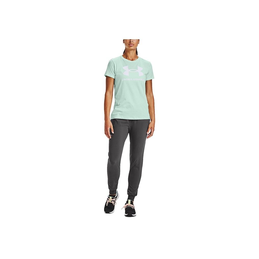 Under Armour Training Sports Casual Breathable Straight T-Shirt Women Tops Green 1356305-403