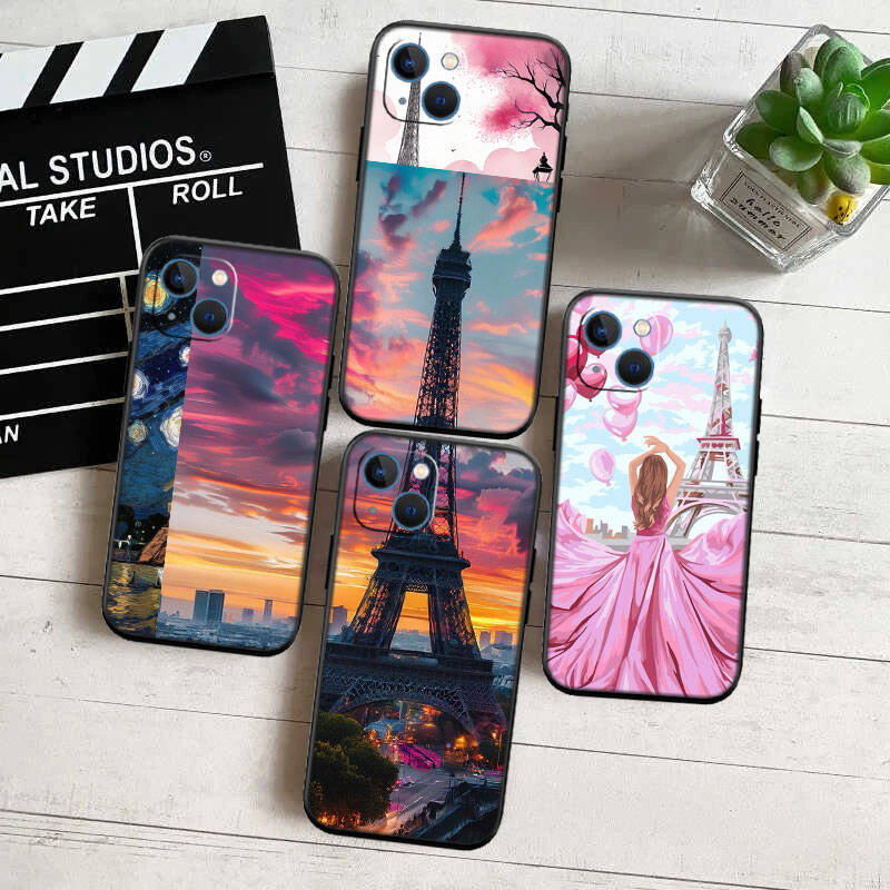 MH128 Paris Eiffel Tower Case for Samsung A06 A35 A25 A24 A15 A05S A05 M55 M35 M15 A02 A12 A13 A10 A16 A20 A30 A22 A31 A32 A33 A42 A50