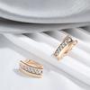 Square Curb Chain Earrings For Women  Rose Gold  Color Mix Wide English Earrings Modern Party Daily Jewelry