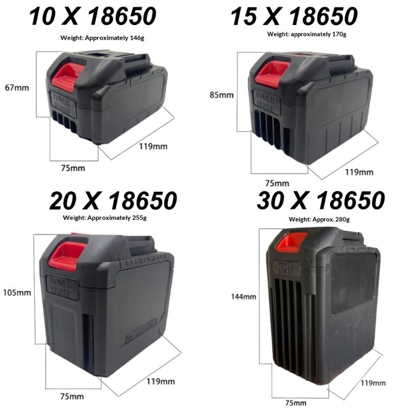 21V Lithium Battery Casing Circuit Protection Board with Sturdy Socket Easy Project Assembly for Rechargeable Tools