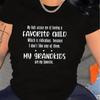 Casual T-shirt, Women's Slogan Print Short Sleeve Round Neck Slight Stretch T-shirt Tee For Adult, Men, Women, Teen, Teenager, A