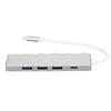 USB C To USB Hub High Speed 1xUSB3.0 Port 3xUSB2.0 Ports 1xUSB C Power Port USB C Hub Multiport Adapter Silver