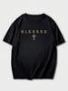 Unisex Lässiges Vielseitiges Einfaches Brustgrafik Englisches Slogan-Print Kurzarm-T-Shirt