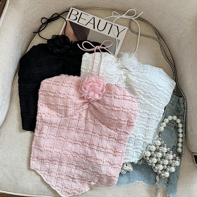 Sexy Strapless Mini Tank Top Women Summer Outdoor Sweet Spicy Short Strapless Tight Body Irregular Breathable Top