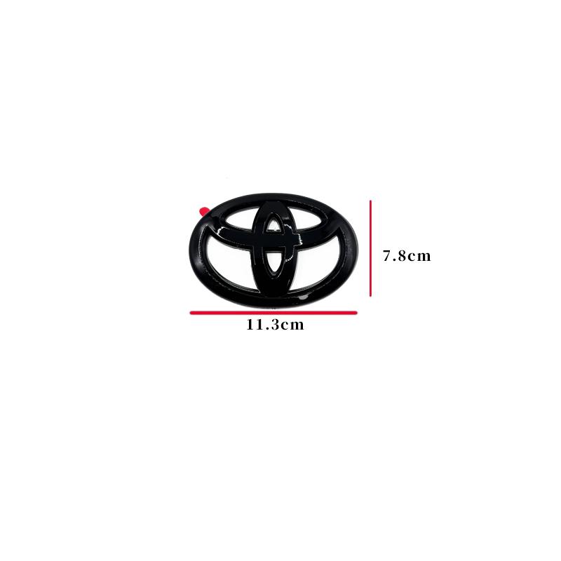 ABS Emblem with Car Logo In Gloss Black for Toyota COROLLA 2019-2025 SEDAN XSE SE LE, Car Accessory PT948-0