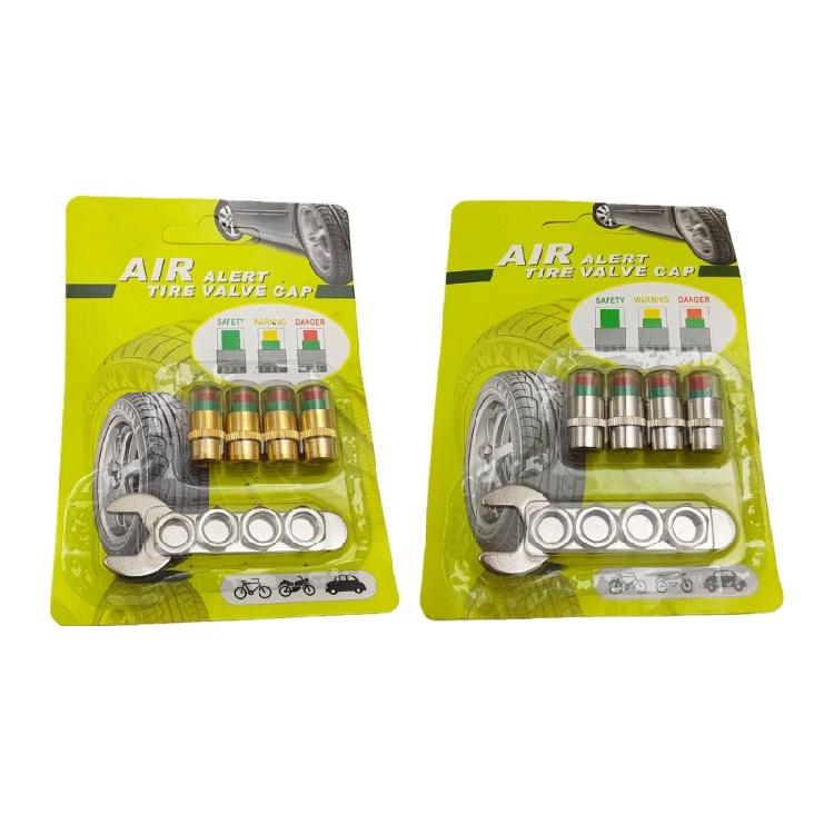 Leakproof Tire Valves Caps Car Tire Pressure Indicator Easy Installation Alert Monitoring Valves Cap Sensor