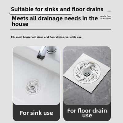 3pcs Hygienic Vortex Floor Drain Anti-Clogging Bug Proof Hair Collector Rotating Mesh Design Drain Cover Household Use