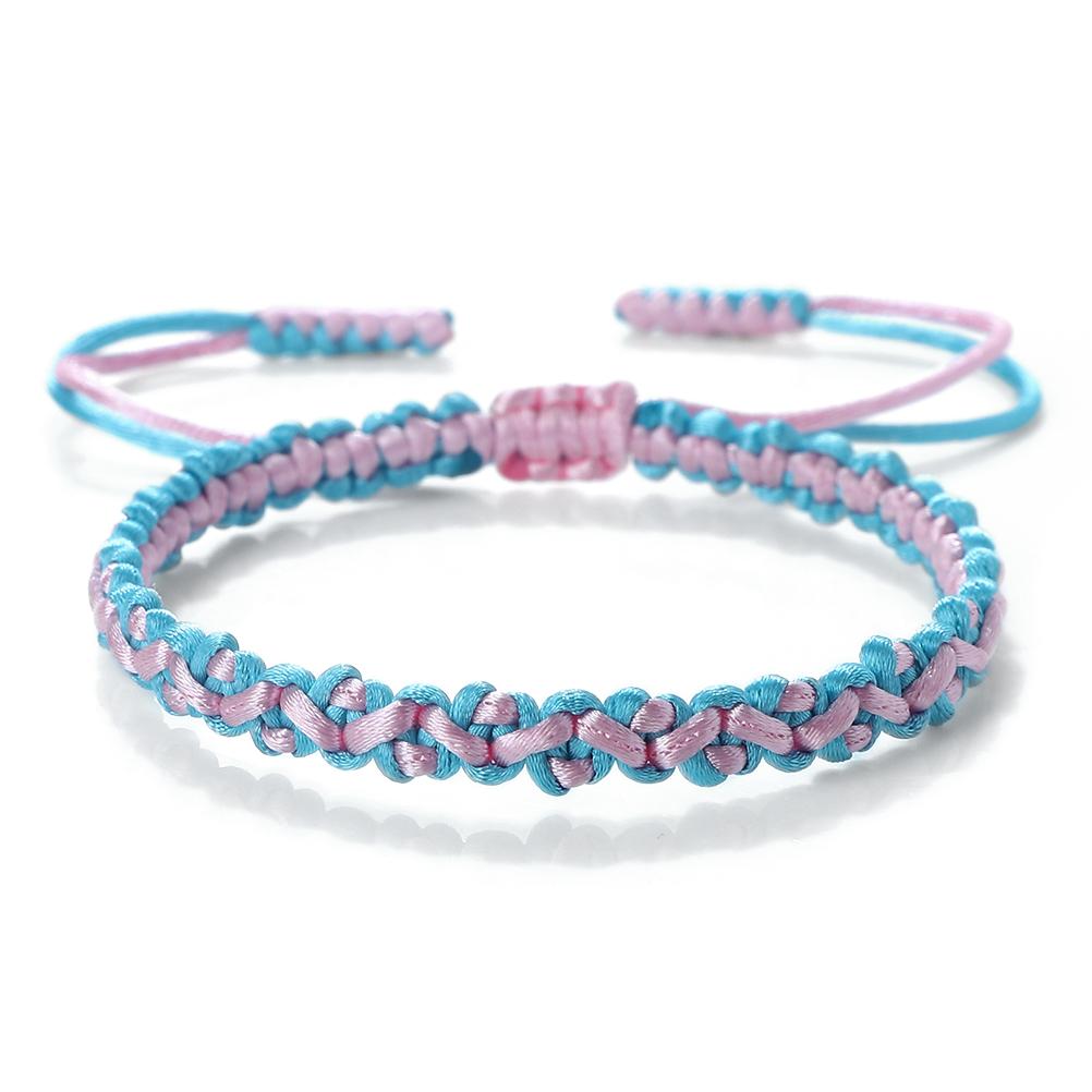 2 Colors Nylon Rope Bracelets for Women Men Handmade Adjustable Braided Knot Bangles Couple Friendship Lucky Daily Jewelry Gifts