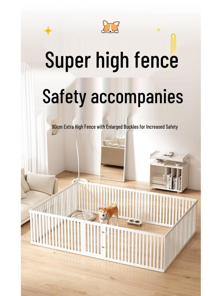 Super High 90cm Pet Fence with Large Buckle for Medium to Large Dogs - Resin Dog Cage Fence for Home Use
