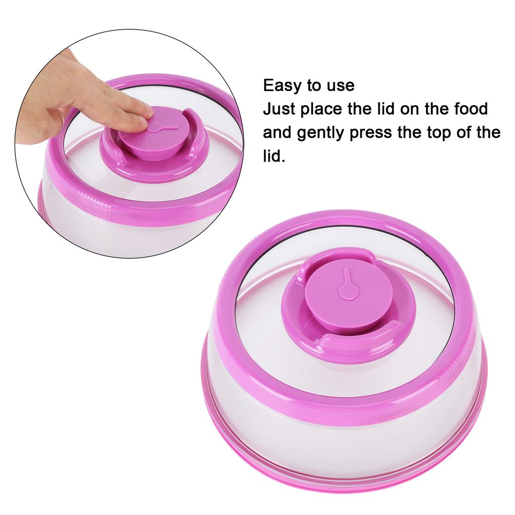 Vacuum Food    Cov  with FreshnessKeeping Film Food    Lid for Home Kitchen(Black )