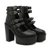 Special-shaped Punk Rivet Buckle Super Thick Heel Waterproof Table Personalized Fashion Women's Shoes Sexy High Heels