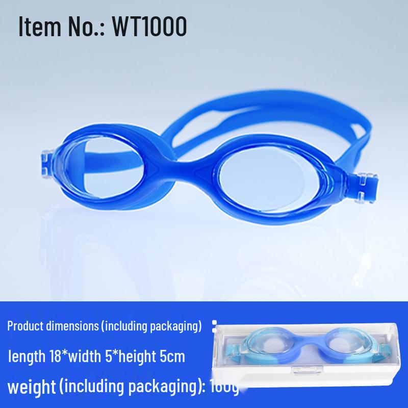 Kids' Anti-Fog High-Definition Swim Goggles with Flat Lens - Boys & Girls Diving Goggles