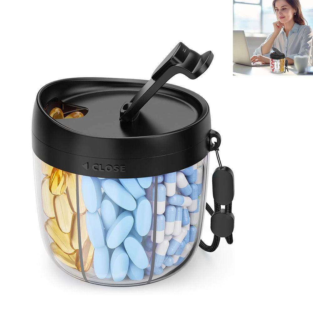 With 7 Large Compartments Pill Container Pill Bottle Organizer  for Travel Supplement Organizer