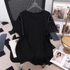 Plus Size Slimming Mid-Length Short-Sleeve Women's T-Shirt (200-350 Jin) Model 9100