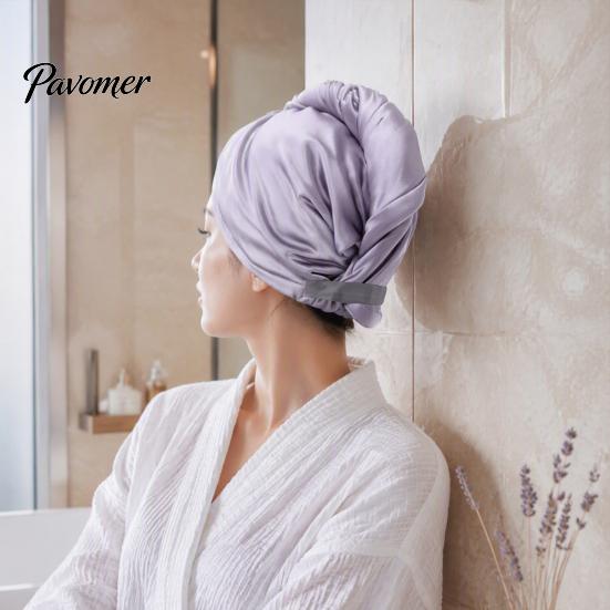Hair Drying Towel Wrap Satin Microfiber Wrap, Dual Sided Fast Turban for Long Shower, Spa, Sleeping, Ultra Absorbent All Types