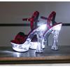 Women Nightclubs Transparent Thick Heel Luminous 14CM Sexy Sandals for Party Dance LFD-10365-112