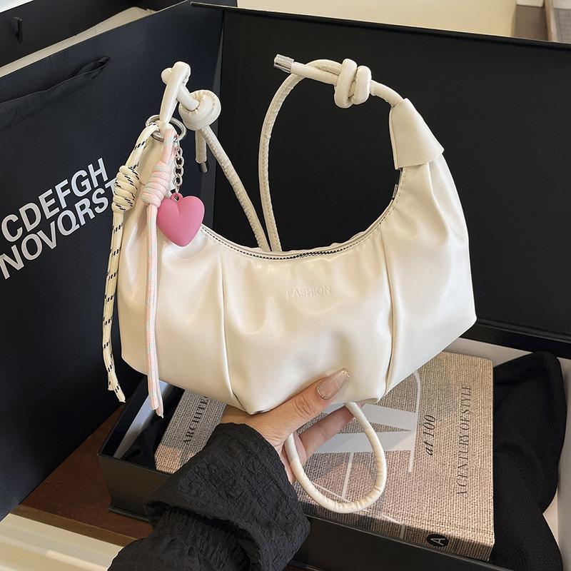 Lazy Wind Dumpling Bag Spring and Summer New Women's Bag Niche Design Shoulder Underarm Bag Macaron Croissant