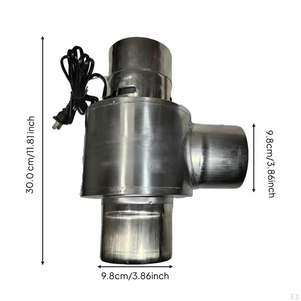 Induced Fan AntiDowndraft Fireplace Flue Blower Efficient Ventilation Volume Chimney Smoke Extractor