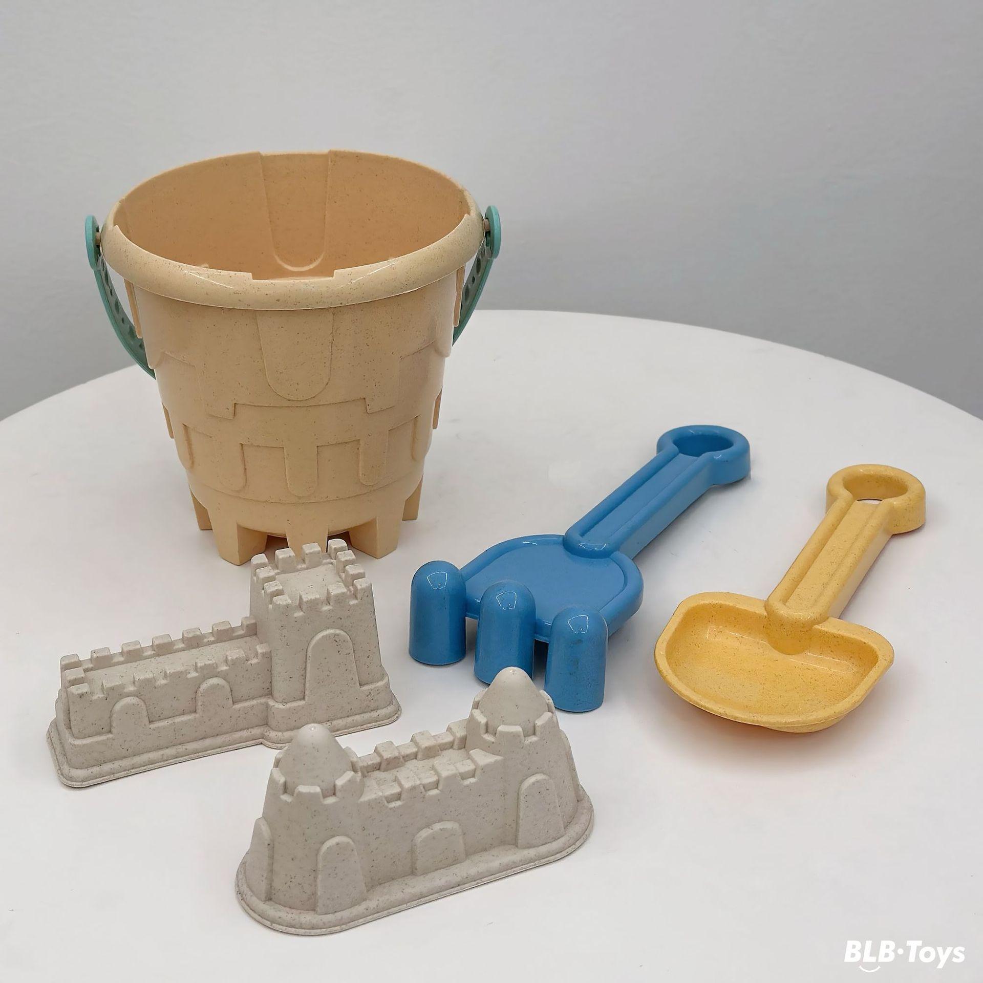 

Children s beach toys, wheat straw beach bucket set, can be used to hold sand digging tools, watering flowers, outdoor wheat straw toys