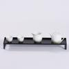 Iron Tea Organizer Tray Rack LowProfile Tabletop OpenFrame for Counters, Living Environs
