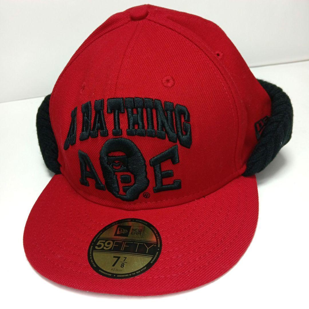 Used A BATHING APENEW ERA collaboration 59FIFTY wool earmuffs