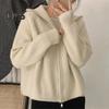 Women Sweater Coat Solid Color Lapel Long Sleeve Double Zipper Fly Design Knitting Coat Casual Commuting Style Outwear