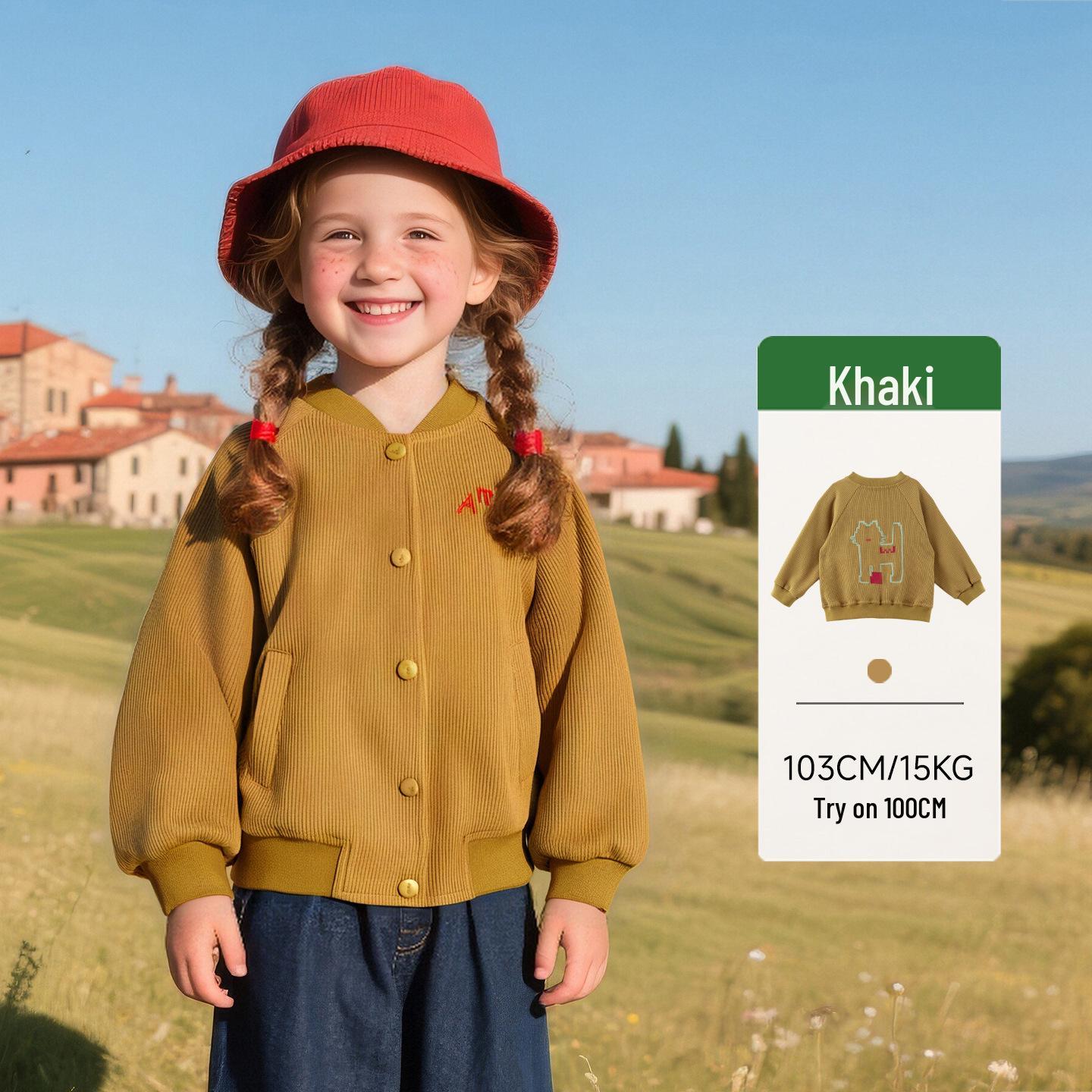 

Детская мультяшная бейсбольная куртка на осень 2025 года - Повседневная одежда в корейском стиле для мальчиков и девочек 120 cm