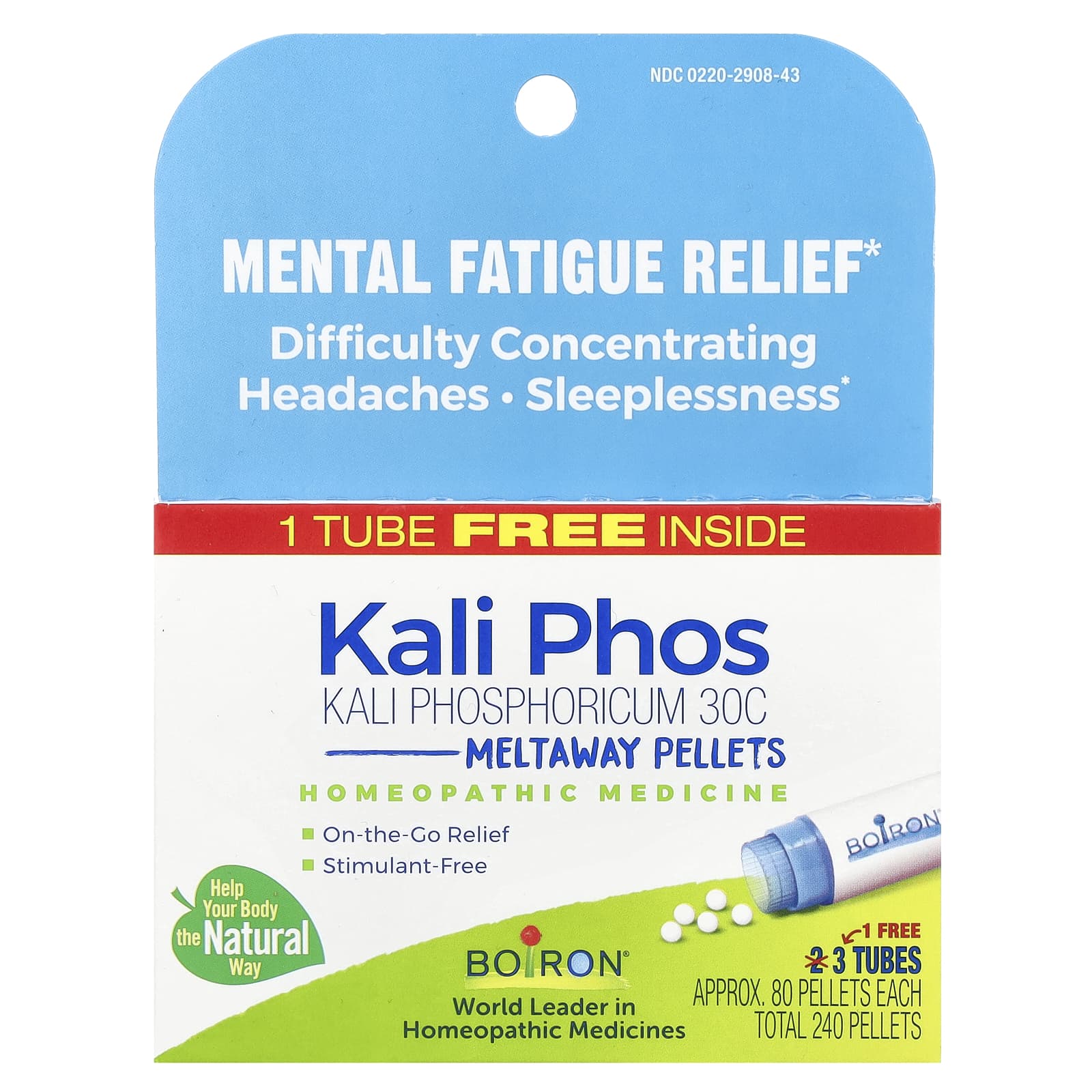 

Boiron, Калі фосфорикум, розсмоктувальні гранули, 30C, 3 туби, приблизно по 80 гранул у кожній.