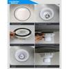 Sink Basket Strainer Drain Trap 114mm Diameter with Liftable Water Seal and Double Sealing Rings for 88 95mm Hole