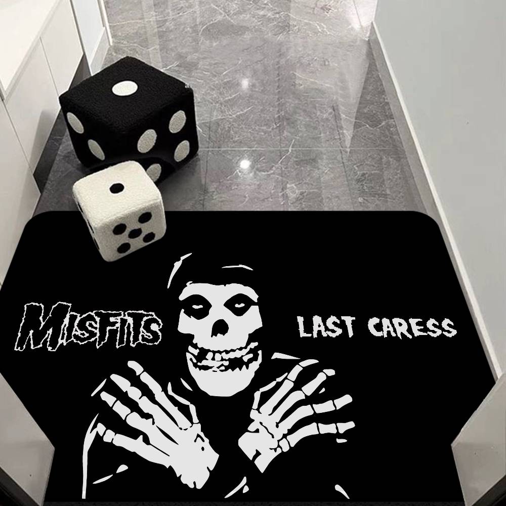 Punk Band The Misfits Room Mats Retro Multiple Choice Living Room Kitchen Rug Non-Slip Welcome Rug