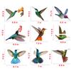 9 große, schöne Kolibri-Fensteraufkleber – Kolibri-Antikollisions-Vogelschlag-Fensteraufkleber – doppelseitige, statisch haftende Fensteraufkleber
