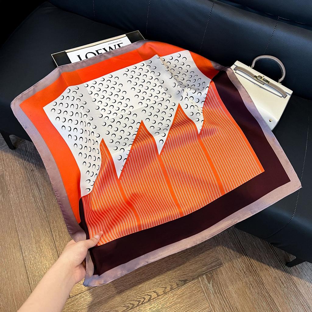 New artificial silk shell marine silk scarf 71cm square scarf professional scarf shawl scarf