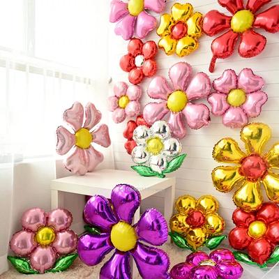 Çiçek folyo balon Papatya Gül Çiçek çeşitli çiçekler balonlar Düğün Doğum Günü Partisi Sevgililer Günü Dekorasyon Malzemeleri