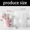 Elastic Silicone Candle Mould Featuring Balloon Bear Figure Removal for Handcraft