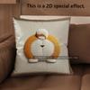 2D Cute Pembroke Welsh Corgi Pillow Covers Designs Pattern Cushion Cover Suitable For Sofa Bedroom Car Pillow Cover