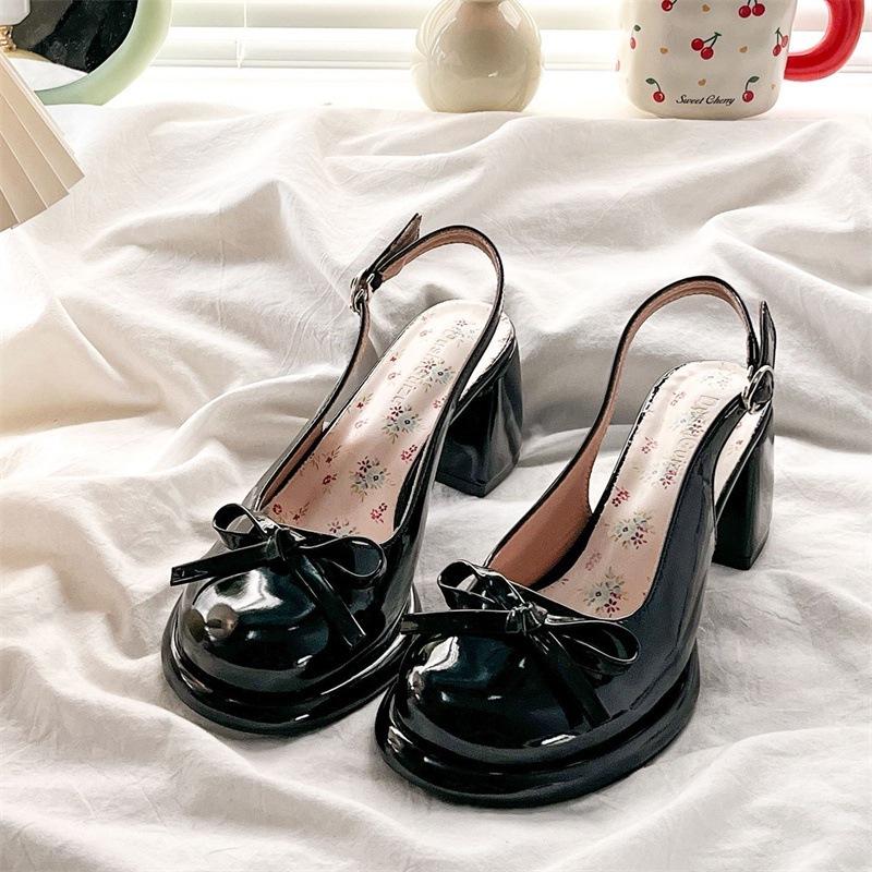 Baotou Mary Jane sandals women's thick heel beautiful high heels evening style word belt summer 2025 new skirt shoes