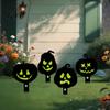 Festive Patio Lawn Ornaments 9Pcs Halloween Pumpkin Ghost Garden Stake, Lighted 2D Acrylic Yard Decor Seasonal Front Porch Accents for Path,