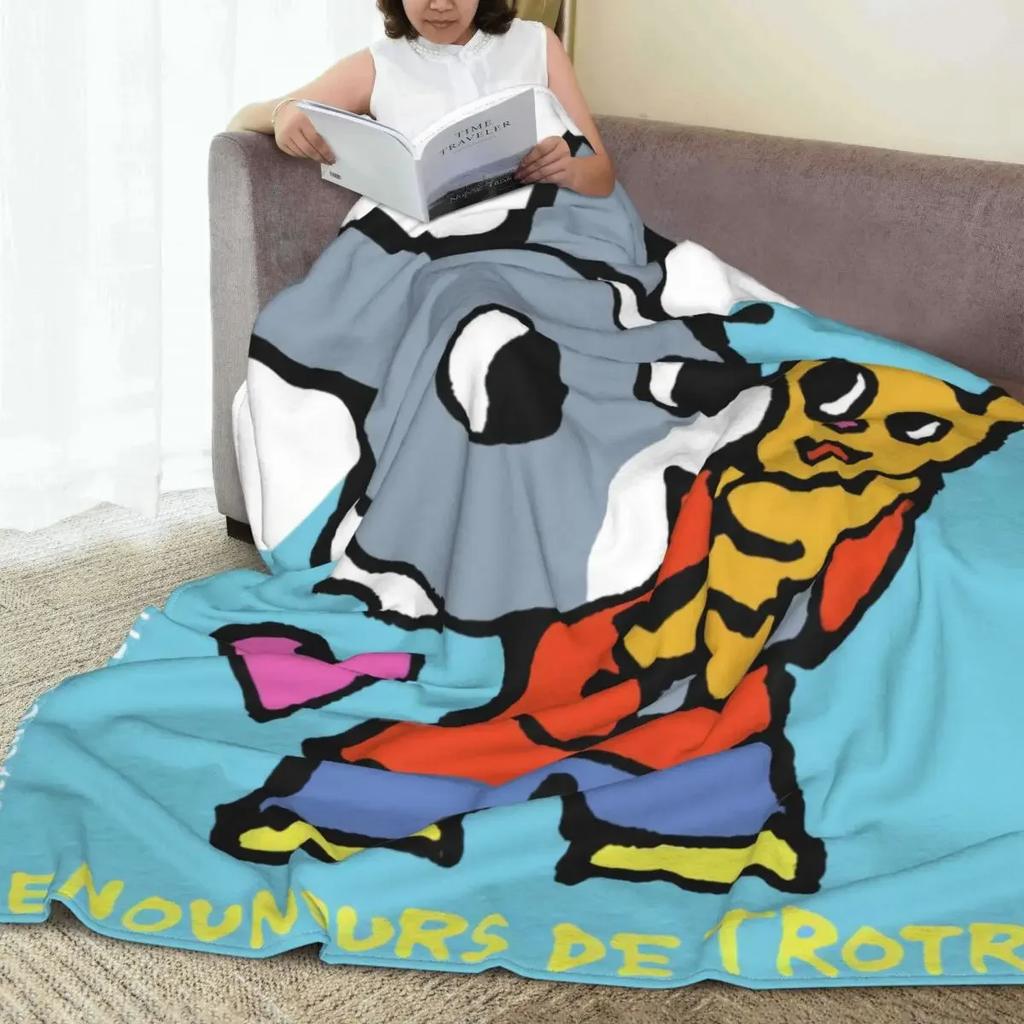 Trotro Throw Blanket Cartoon Portable Living Room Multi Style