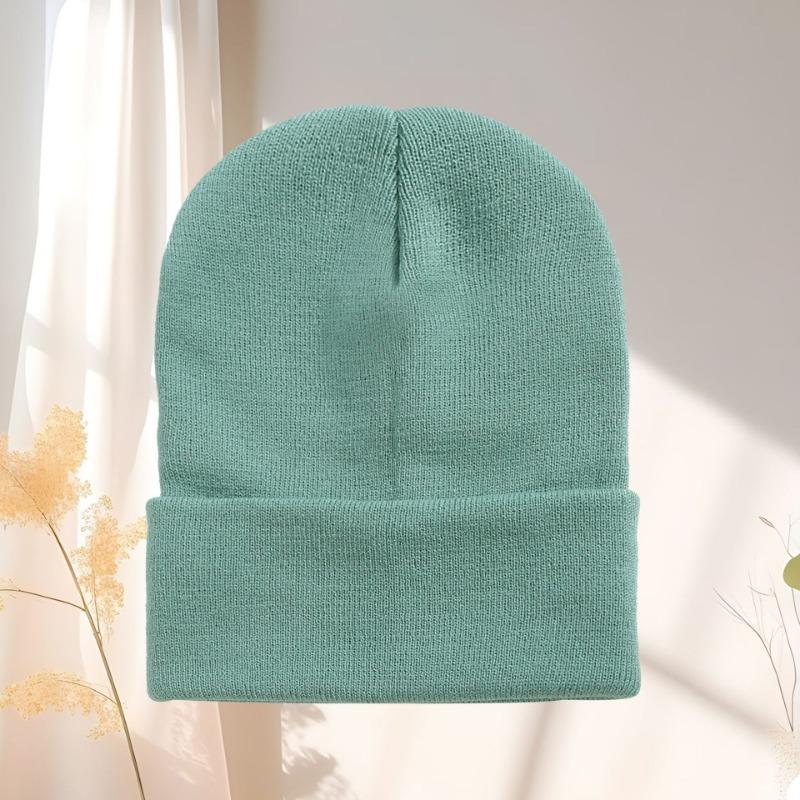 Czapka wełniana jesienno-zimowa czapka na zimno czapka dziergana dla pary czapka dziergana w kolorze cukierkowym wzór haftu tekst