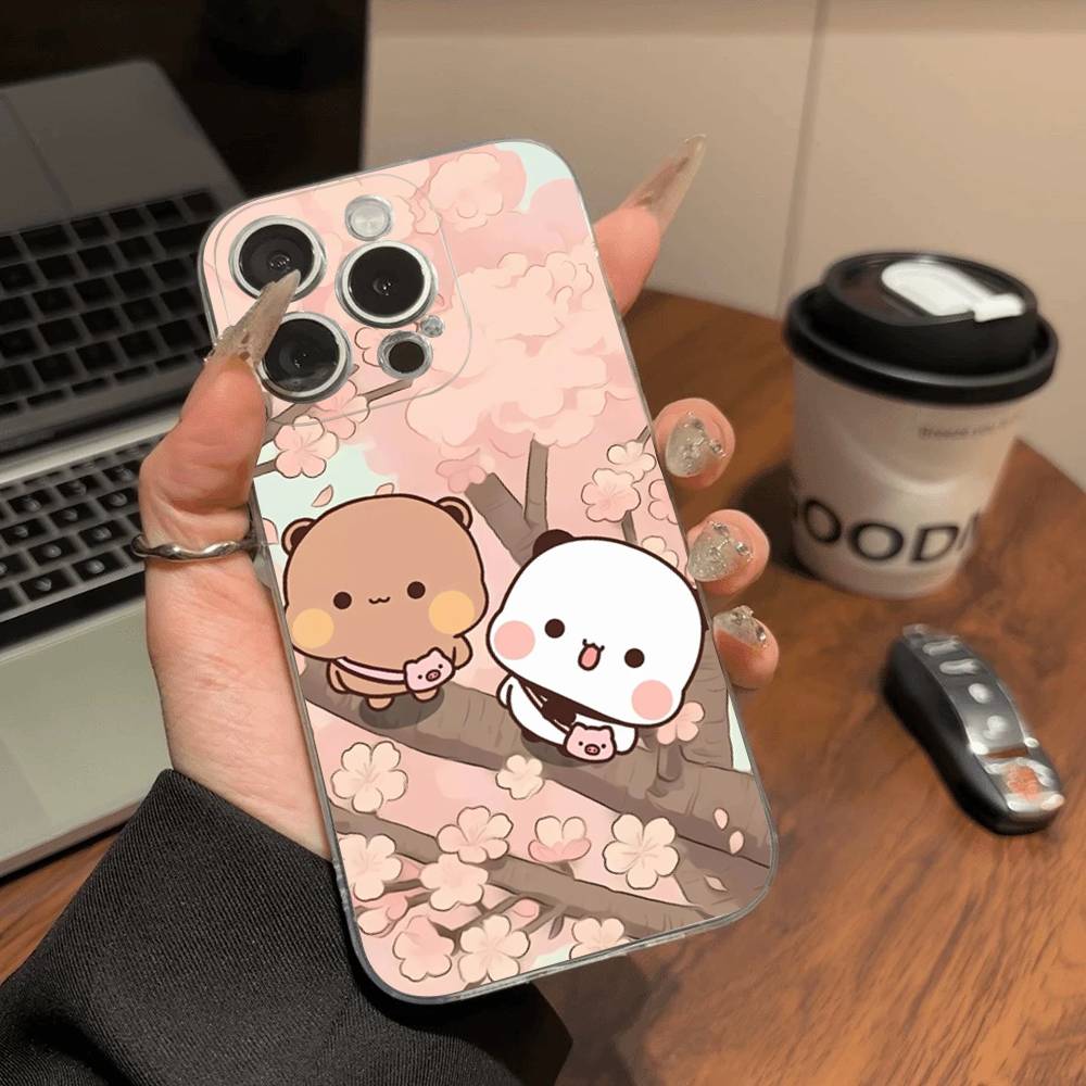 BuBu And DuDu TPU Silicone Case For IPhone 11 12 13 14 15 16 17 Pro Max Shockproof Clear Back Cover