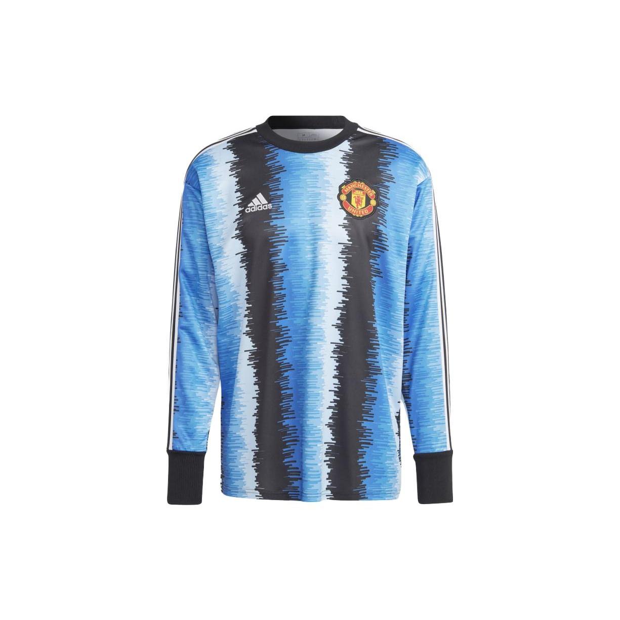 adidas Manchester United Icon Goalkeeper Jersey Black Real Blue Men s HT1994 XXL