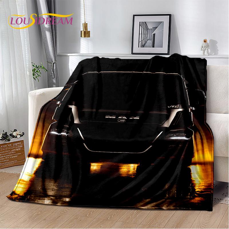 HD Man Truck Lorry 3D Printing Soft Flannel Blankets,Throw Blanket Comfortable Blanket for Picnic Beds Sofa Home Bedroom Gifts