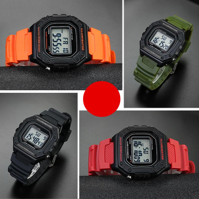 Resin Silicone Strap for Casio Watch Band SGW-300 SGW-300H/400/500 AE1200 AE1100 MRW-200 W218H Waterproof Rubber Sport Watchband