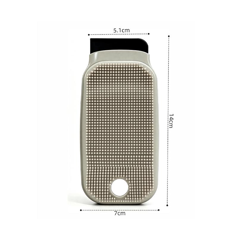 Fruit Cleaning Brush 2-in-1 with Vegetable Cleaner with Scraper Hangable Heat Resistant Silicone Pot Handle Mat Kitchen Gadgets