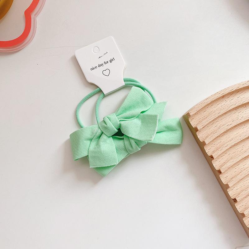 Kawaii Coffee Flower Bow Scrunchie Child Girl Kids Cute Elastic Hair Rubber Band Accessories Tie Hair Ring Rope Holder Headdress