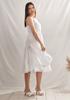 Casual Long Dress Women Floral Print Square Neck A-line Linen Summer Dress