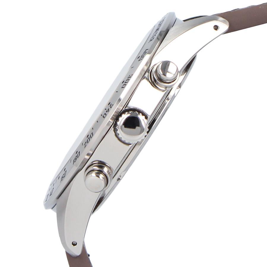 SEIKO SNDH43P1 SNDH43P Criteria Chronograph Tachymeter Lumi Bright Date Beige Silver Brown Leather Wrist Watch For Men